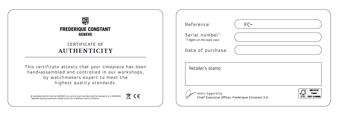 サポート | SUPPORT | フレデリック・コンスタント